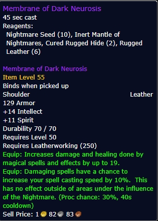 Membrane of Dark Neurosis